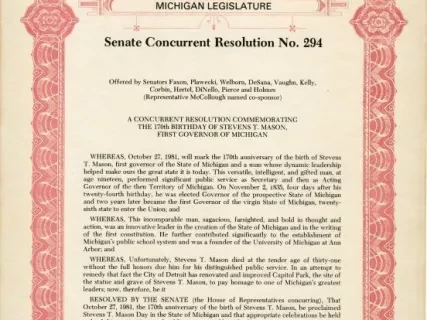 Resolution - Senate Concurrent Resolution No. 294
