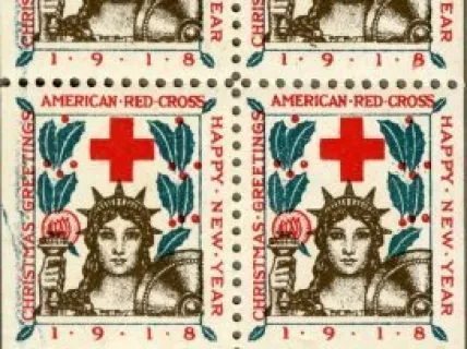 Stamp - Ten Red Cross Christmas Seals