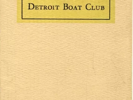 Booklet - The Detroit Boat Club, House Rules and History