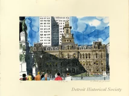 Lithograph - The Old City Hall
