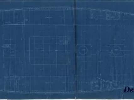 Blueprint - Steamer No. 168, Main Deck Cabin Plan