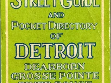 Guidebook - Sauer's Official Street Guide and Pocket Directory of Detroit
