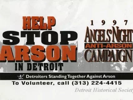 Sign - Help Stop Arson in Detroit