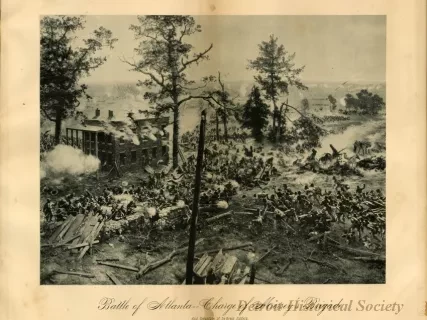 Print, Photographic - Battle of Atlanta Charge of Mersey's Brigade