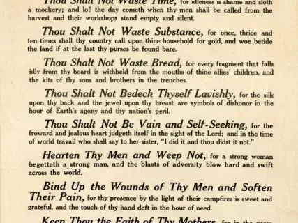 Poster - The Ten Commandments of Womanhood