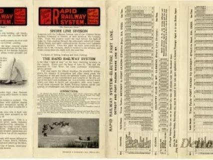 Schedule - Rapid Railway System, Detroit and Port Huron Electric Fast Line