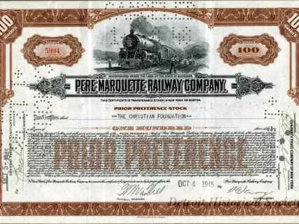 Certificate, Stock