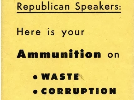Envelope - Republican Speakers:
Here is your Ammunition on Waste, Corruption, Communism