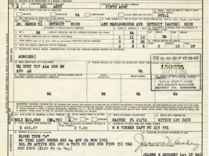 Form - Report of Separation from the Armed Forces of the United States