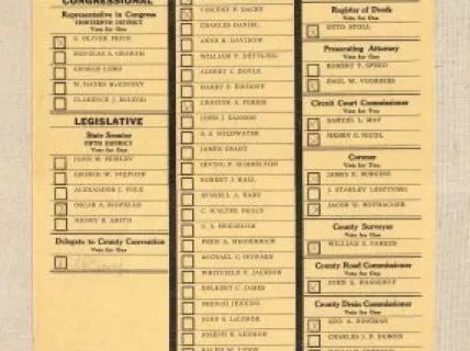 Ballot - Instruction Ballot
Official Primary Election Ballot, Primary Election, September 12, 1922