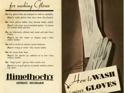 Pamphlet, Instruction - How To Wash Your Gloves