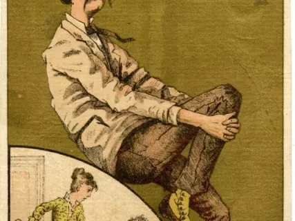 Card, Trade - Before & After Marriage: "Married One Year"