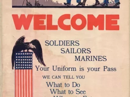 Poster - Welcome Soldiers, Sailors, Marines - Your Uniform is Your Pass