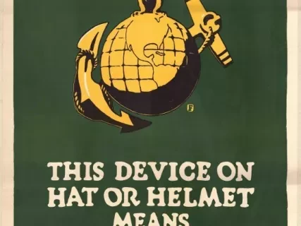Poster - This Device On Hat Or Helmet Means U.S. Marines