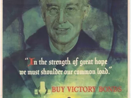 Poster - In the strength of great hope we must shoulder our common load,
Buy Victory Bonds.