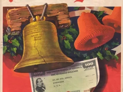 Poster - For Liberty and Peace on Earth,
Give War Bonds