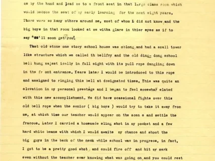 Report - My Boyhood School Days