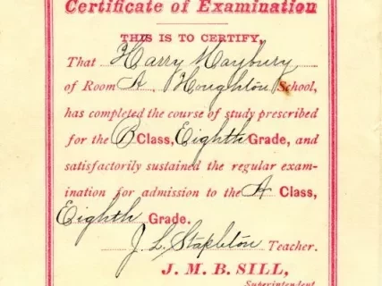 Card, Report - Detroit Public Schools,
Grammar School Grades