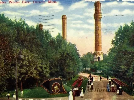 Postcard - Water Works Park, Detroit, Mich.