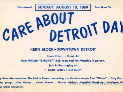 Handbill - I Care About Detroit Day