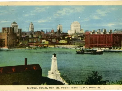 Postcard - Montreal, Canada, from Ste. Helen's Island. --C.P.R. Photo. 85.