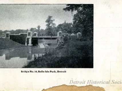 Postcard - Bridge No. 14, Belle Isle Park, Detroit