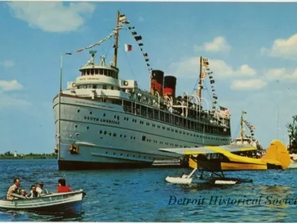 Postcard - S.S. SOUTH AMERICAN Cruising The Great Lakes