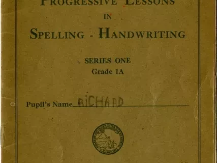 Book, Instruction - Progressive Lessons in Spelling-Handwriting