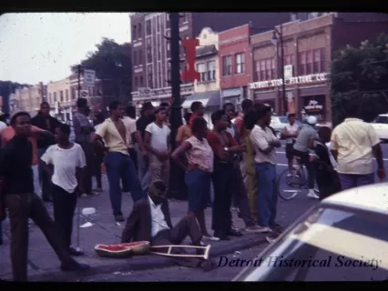 Transparency, Slide - Linwood Folks Observing Cops