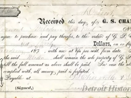 Receipt - G. S. Chandler
E. S. Chandler