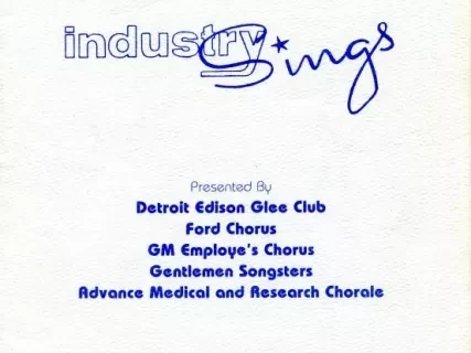 Program - 27th Annual Concert of Industry Sings