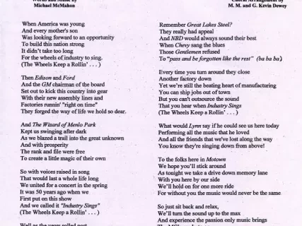 Flyer - Industry Sings