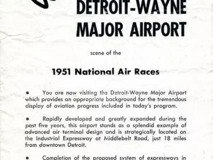 Brochure - Welcome to the Detroit-Wayne Major Airport