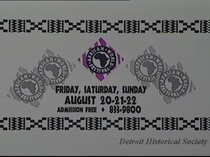 U-Matic - African World Festival - PSA
30 secs
1:50 (in to tape)