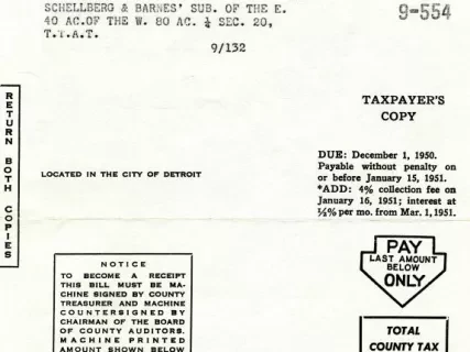 Bill, Tax - County of Wayne