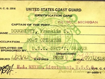Card, Identification - United States Coast Guard