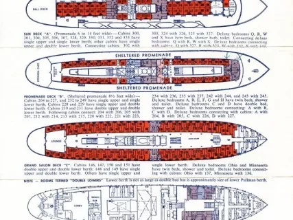 Brochure - S.S. North American Deck Plans
S.S. South American Deck Plans
