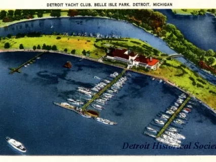 Postcard - Detroit Yacht Club, Belle Isle Park, Detroit, Mich.