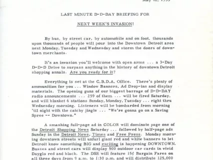 Letter - News Bulletin
Central Business District Association