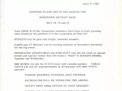 Letter - News Bulletin
Central Business District Association
