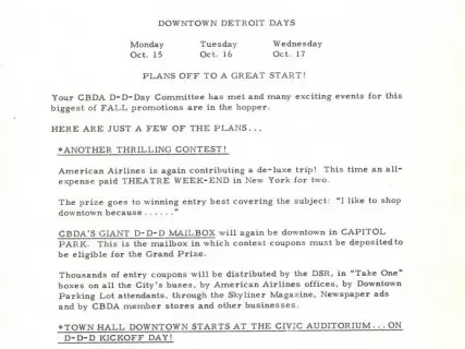 Letter - News Bulletin
Central Business District Association