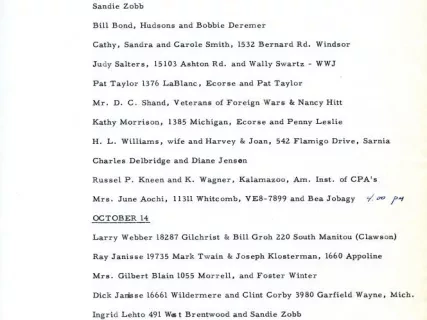 Schedule - Downtown Detroit Days, October 13, 14, & 15, 1958
Helicopter Rides