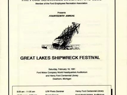 Program - Fourteenth Annual Great Lakes Shipwreck Festival