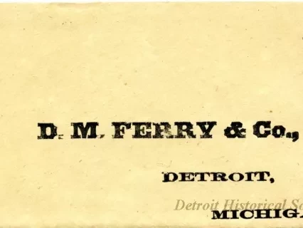 Envelope - D.M. Ferry & Co.