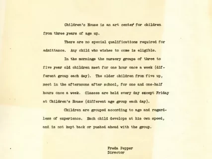 Manuscript - Children's House