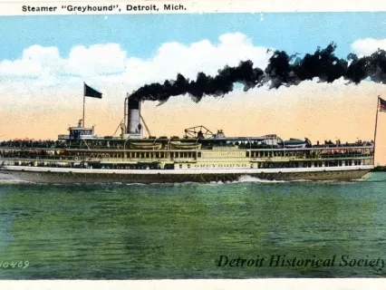 Postcard - Steamer "Greyhound," Detroit, Mich.