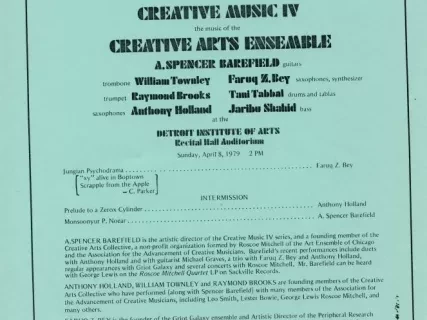 Program - Creative Arts Collective Presents
Creative Music IV