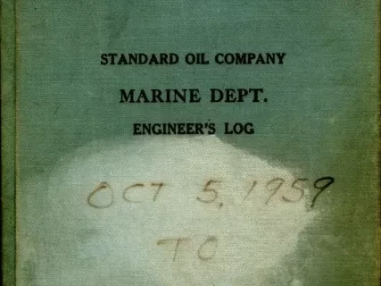 Log, Ship's - Standard Oil Company
Marine Dept.
Engineer's Log