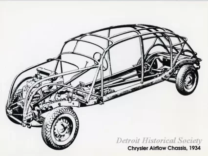 Print, Photographic - Chrysler Airflow Chassis, 1934