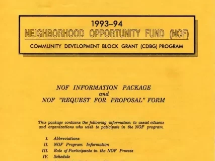 Package, Information - 1993-94 Neighborhood Opportunity Fund (NOF)